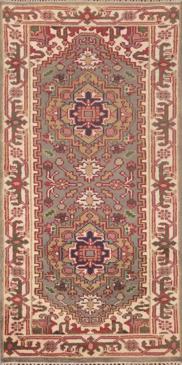 Geometric Heriz-Serapi Oriental Rug 3x6