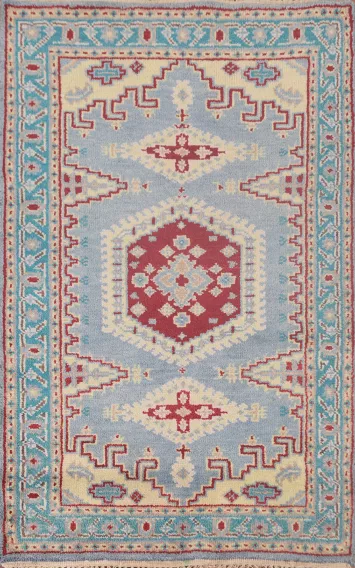 Geometric Kazak Oriental Rug 3x5