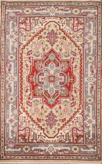 Geometric Heriz-Serapi Oriental Rug 3x5