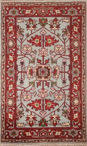Light Blue Oushak Oriental Rug 3x5