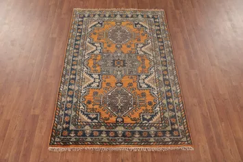 Geometric Kazak Oriental Rug 4x6