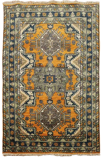 Geometric Kazak Oriental Rug 4x6