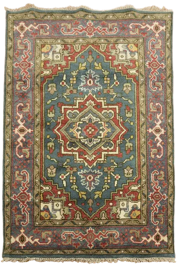 Geometric Heriz-Serapi Oriental Rug 4x6