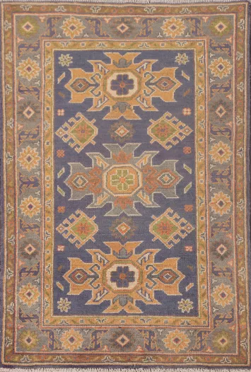Geometric Kazak Oriental Rug 3x4