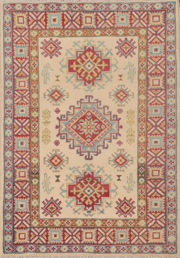 Geometric Kazak Oriental Rug 3x4