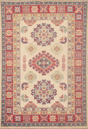 Geometric Kazak Oriental Rug 3x4