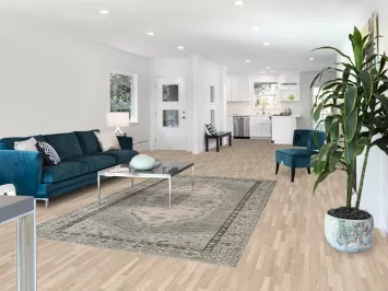 Distressed Anatolian Turkish Area Rug 6x9