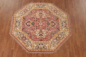 Octagon Floral Heriz-Serapi Oriental Rug 6x6