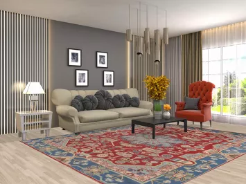 Geometric Kazak Oriental Area Rug 8x10