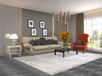 All-Over Abstract Modern Area Rug 7x10