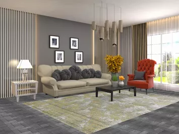 Modern Abstract Living Room Area Rug 6x10