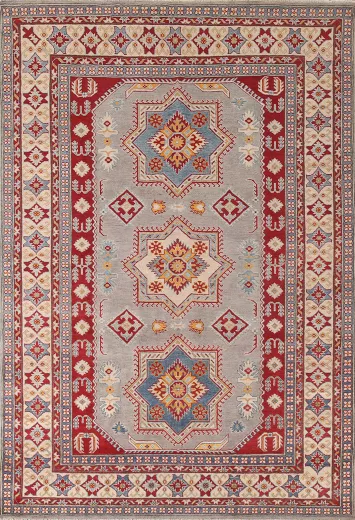 Geometric Kazak Oriental Area Rug 7x10