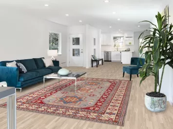 Geometric Kazak Oriental Area Rug 7x10