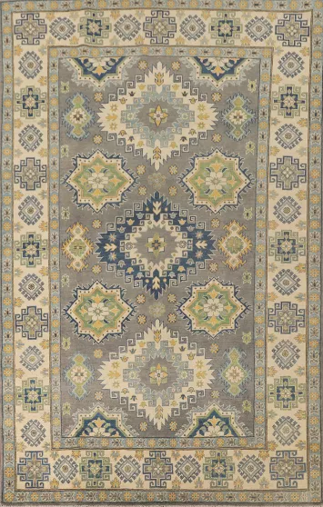 Geometric Kazak Oriental Area Rug 6x10