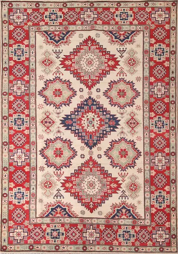 Geometric Kazak Living Room Area Rug 7x10