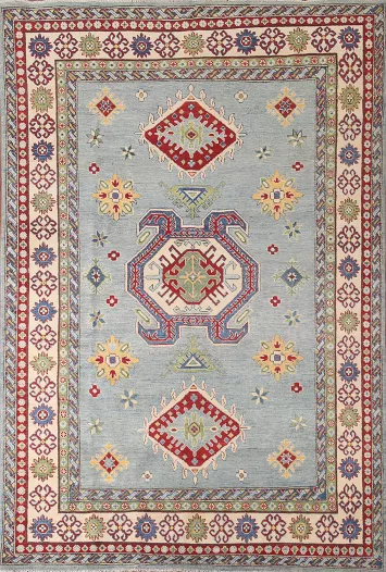 Light Blue Kazak Oriental Area Rug 7x10