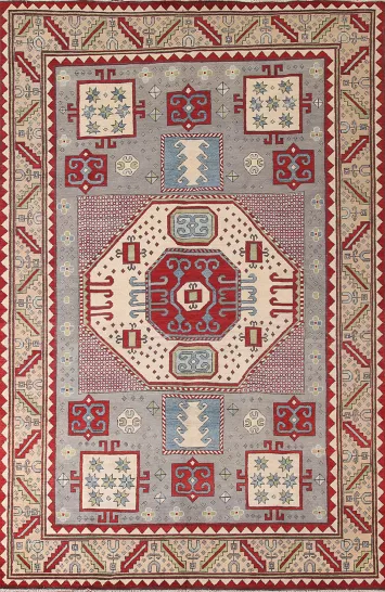 Handmade Wool Kazak Oriental Area Rug 7x10