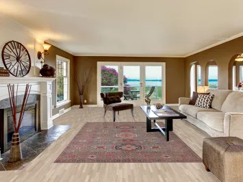 Gray Geometric Kazak Oriental Area Rug 7x10