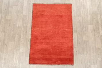 Solid Gabbeh Shiraz Persian Area Rug 4x5