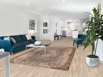 Distressed Wool Sparta Turkish Area Rug 6x9