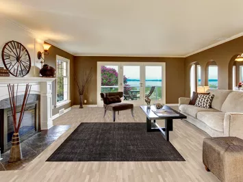 Over-Dyed Anatolian Turkish Area Rug 6x9