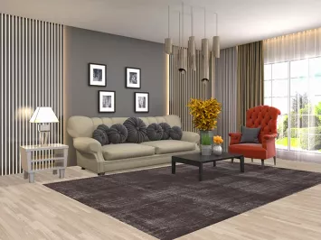 Over-Dyed Anatolian Oriental Area Rug 6x10