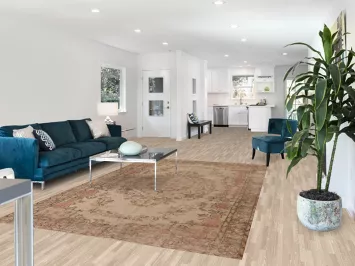 Distressed Anatolian Turkish Area Rug 6x10