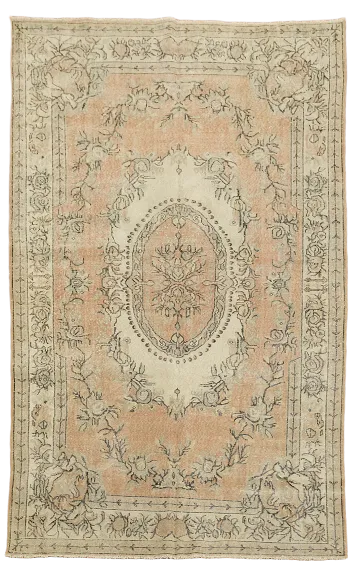 Distressed Anatolian Turkish Area Rug 6x10