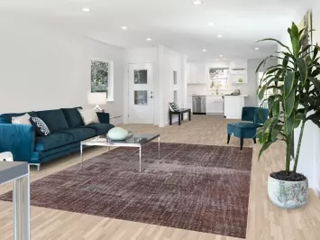 Distressed Over-Dyed Anatolian Turkish Rug 7x10