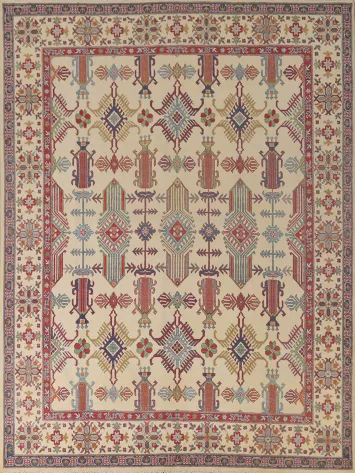 Geometric Kazak Oriental Area Rug 8x10