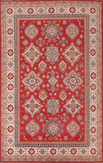 Handmade Red Kazak Oriental Area Rug 7x10