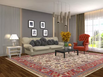 Handmade Ivory Kazak Living Room Area Rug 9x12