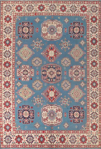 Light Blue Kazak Oriental Area Rug 8x11