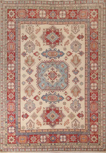 Geometric Kazak Oriental Area Rug 8x11