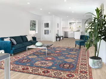 Handmade Blue Kazak Oriental Area Rug 8x12