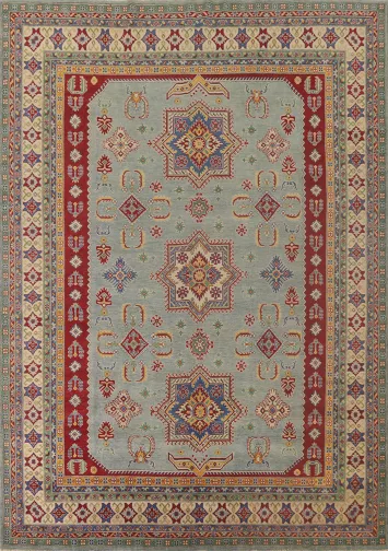 Light Blue Kazak Oriental Area Rug 10x13