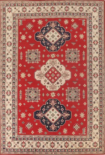 Handmade Red Kazak Oriental Area Rug 9x13