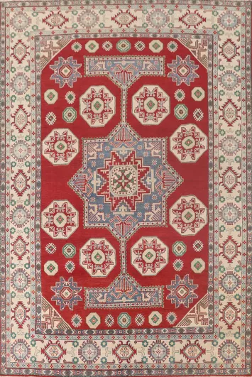 Handmade Red Kazak Oriental Area Rug 9x12