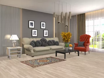 Light Blue Kazak Handmade Wool Rug 3x4