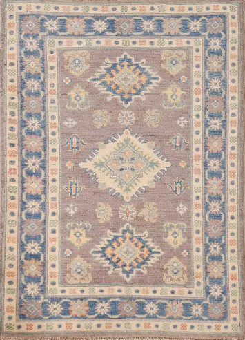 Geometric Kazak Oriental Accent Rug 3x4