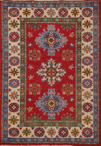 Handmade Red Kazak Oriental Rug 3x4