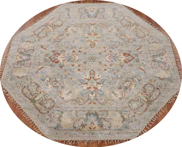 Octagon Heriz-Serapi Oriental Rug 6x6