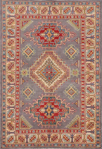 Handmade Wool Kazak Oriental Rug 4x6