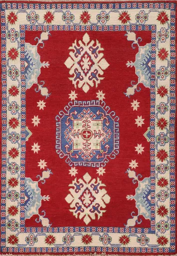Handmade Red Kazak Oriental Rug 3x5