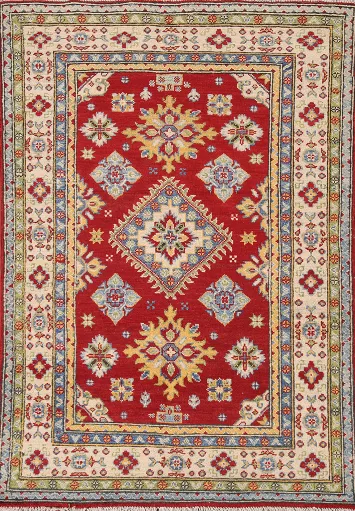 Handmade Red Kazak Oriental Rug 3x5