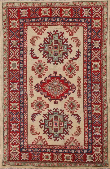 Handmade Wool Kazak Oriental Rug 3x5