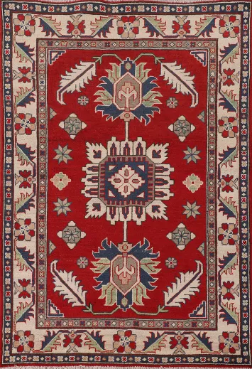 Handmade Red Kazak Oriental Rug 3x5
