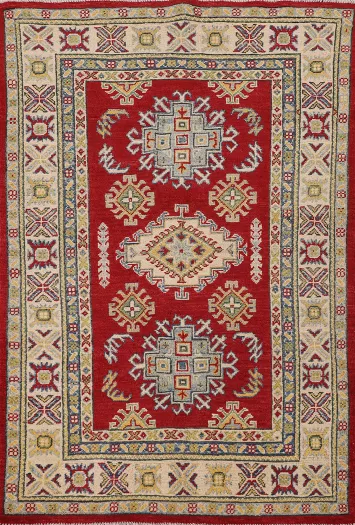 Handmade Red Kazak Oriental Rug 3x5