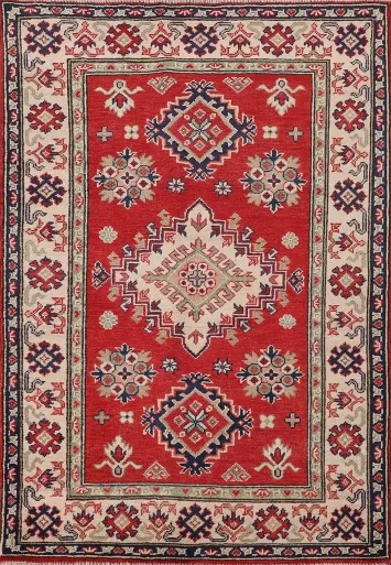 Handmade Red Kazak Oriental Rug 3x5