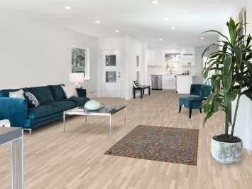 All-Over Gray Wool Kazak Oriental Rug 3x5